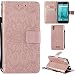 Produktbild Ooboom® Wiko Lenny 4 Hülle Sonnenblume Muster Flip PU Leder Schutzhülle Handy Tasche Case Cover Stand mit Kartenfach für Wiko Lenny 4 - Rose Gold