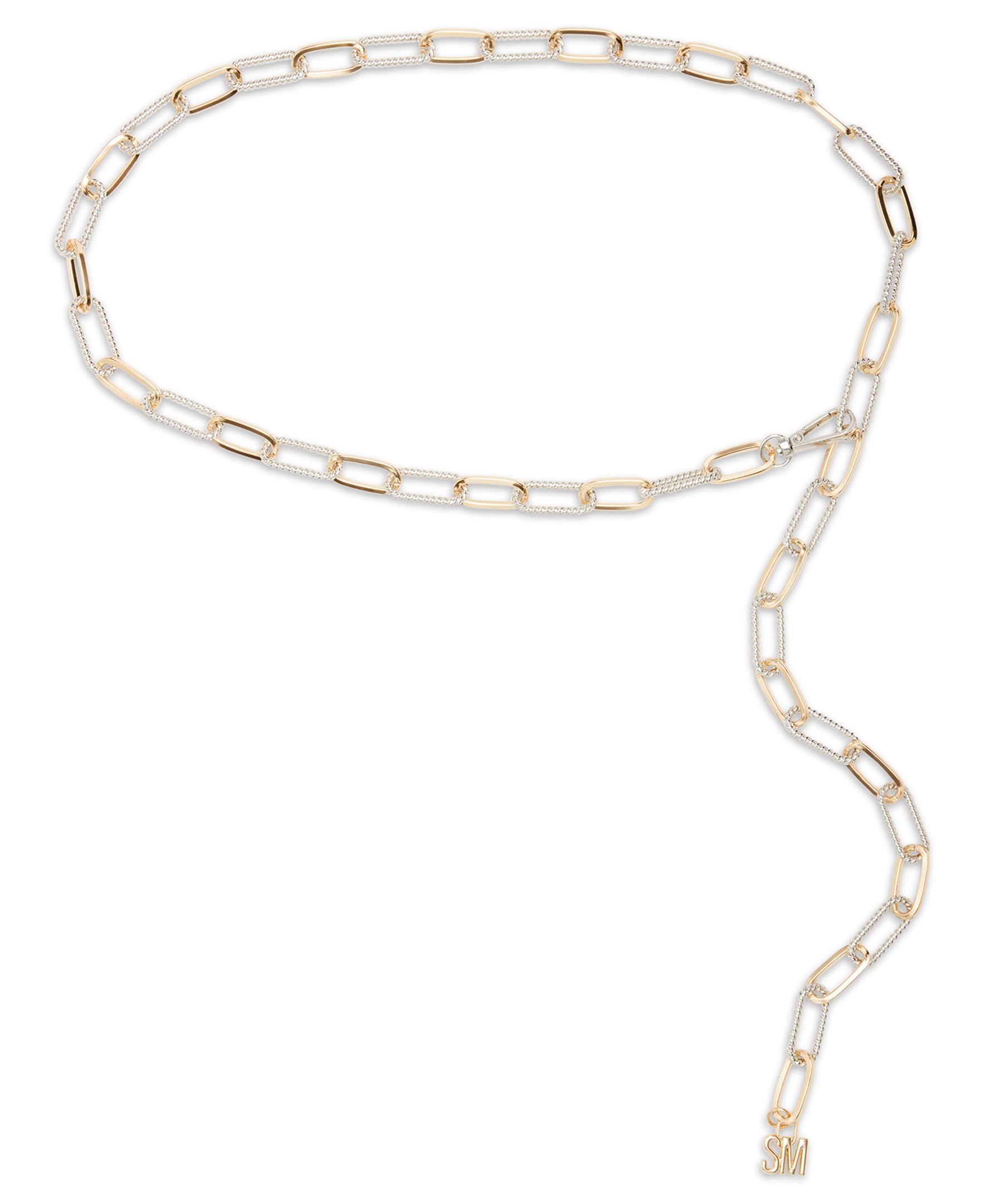 Steve Madden Women's Women's Two-tone Paperclip Chain Belt