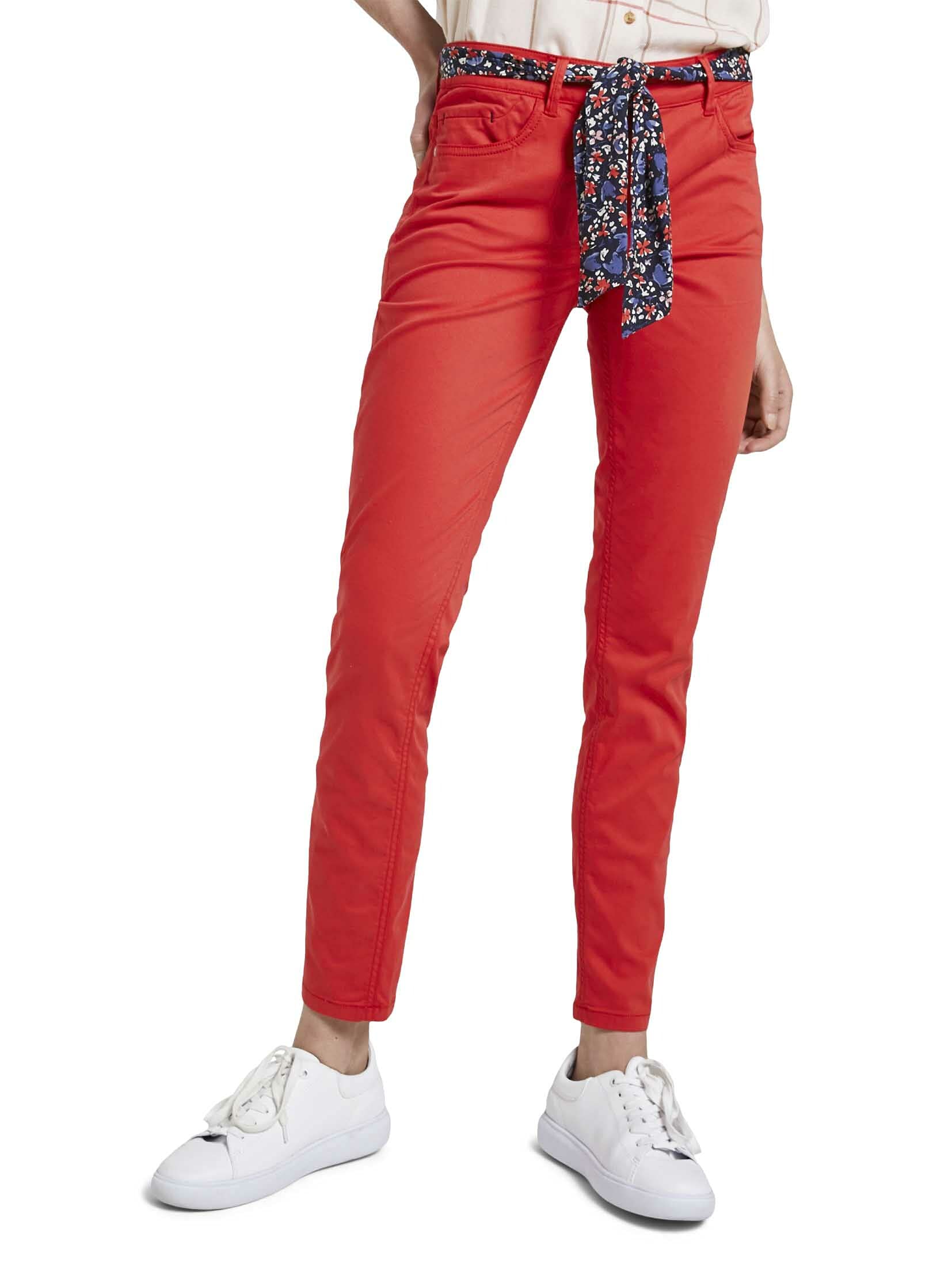 TOM TAILOR Damen Alexa Slim Jeans,34W / 32L,24307 - Shiny Crimson Red