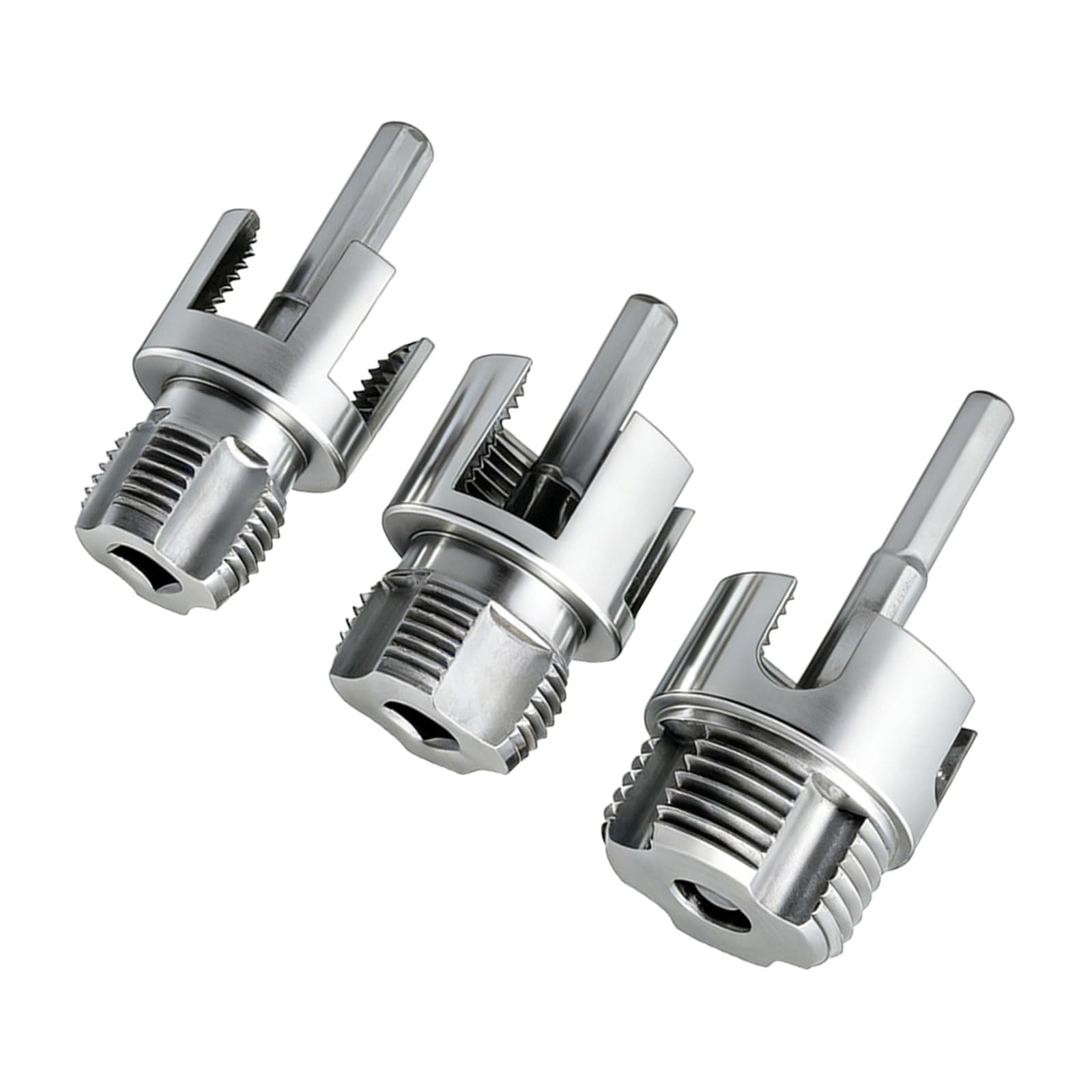Zbiianxer Silver Pipe Threading Tool Set With Carbon Steel Construction Efficient Electric Drill Compatible Threader Tool High Hardness Tap Set