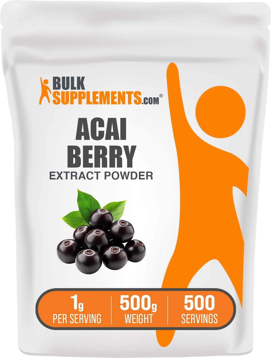 BulkSupplements.com Acai Berry Extract Powder (500 Grams - 1.1 lbs)
