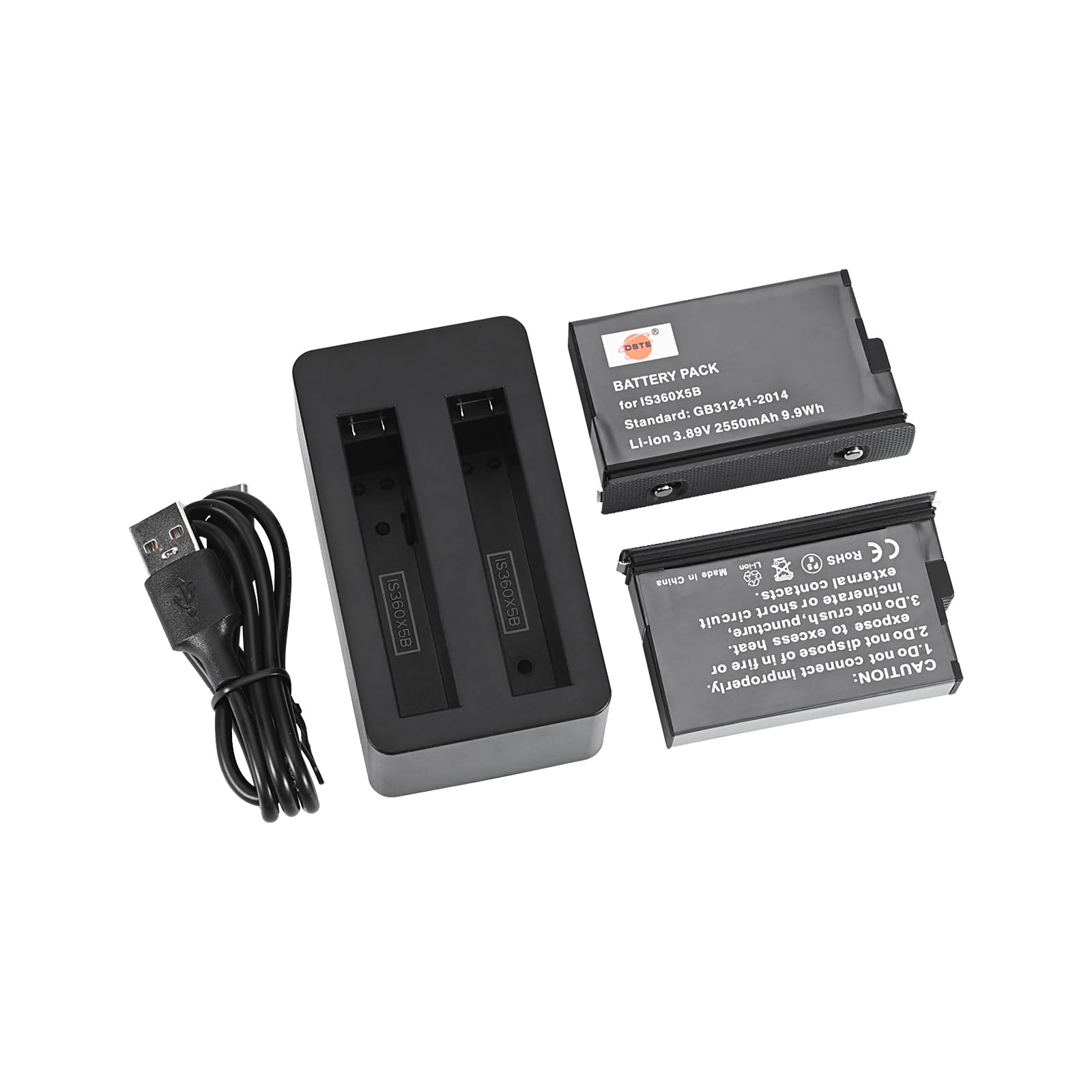 Accesorios Is360x5 kit de baterías recargables y cargador tipo C 7