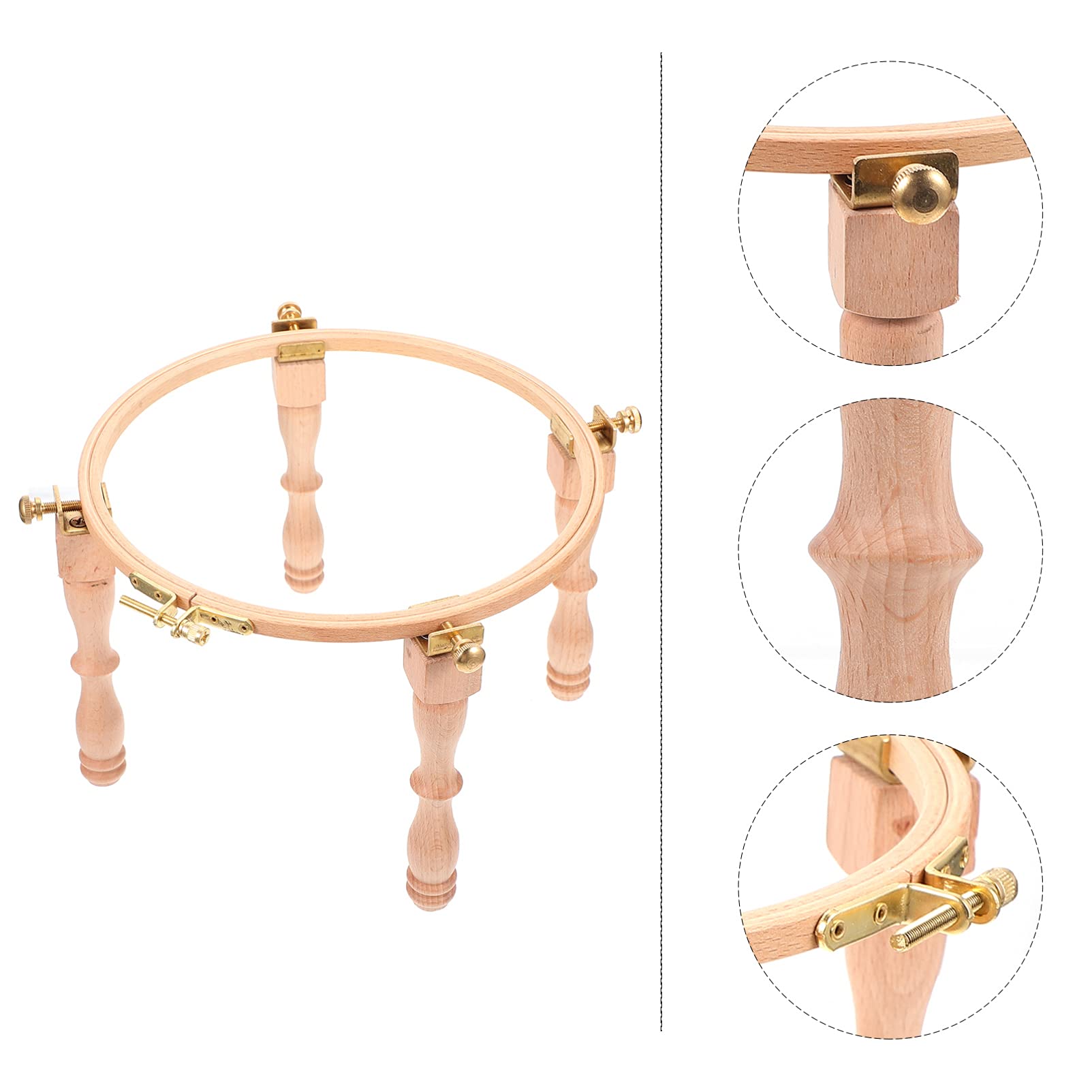 Ciieeo 1 Juego Bastidor De Bordado Soporte De Marco Anillo Aro De Bordado Cuadrado Mesa De Costura y Manos De Regazo Soporte De Madera Tapiz Manos