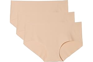 WANDER Womens Seamless Underwear 3-Pack Pure Invisible Breathable Brief Ladies Stretch Hipster Panties