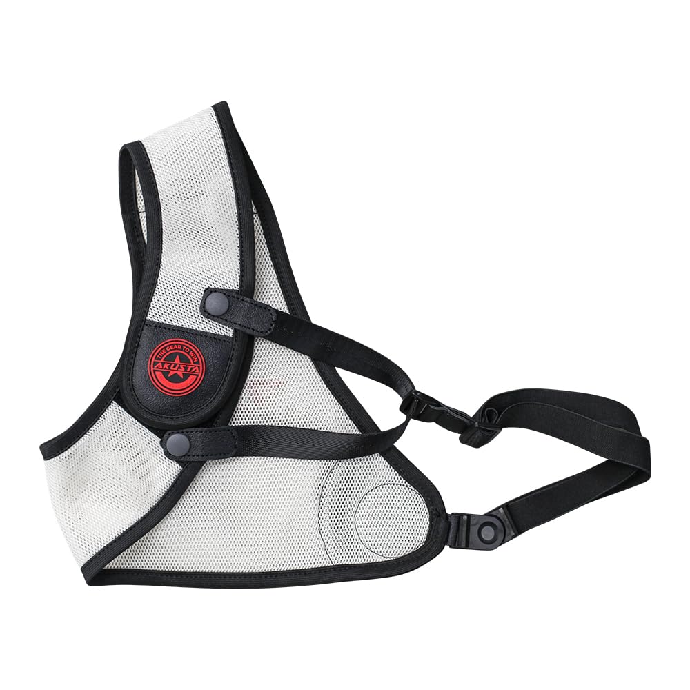 DeeRace Archery Chest Guard, Adjustable Lightweight Breathable Chest Protector for RH Archer (White, L)