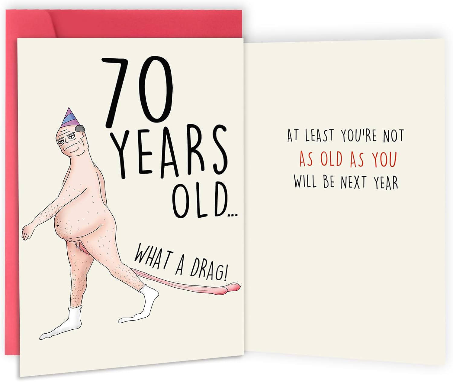 Funny 70th Birthday Card, 70th Birthday Gifts for Men Him Husband Boyfriend Dad Grandpa, Unique 70th Birthday Decorations, Best 70 Year Old Birthday Card Gifts Idea - Image 2