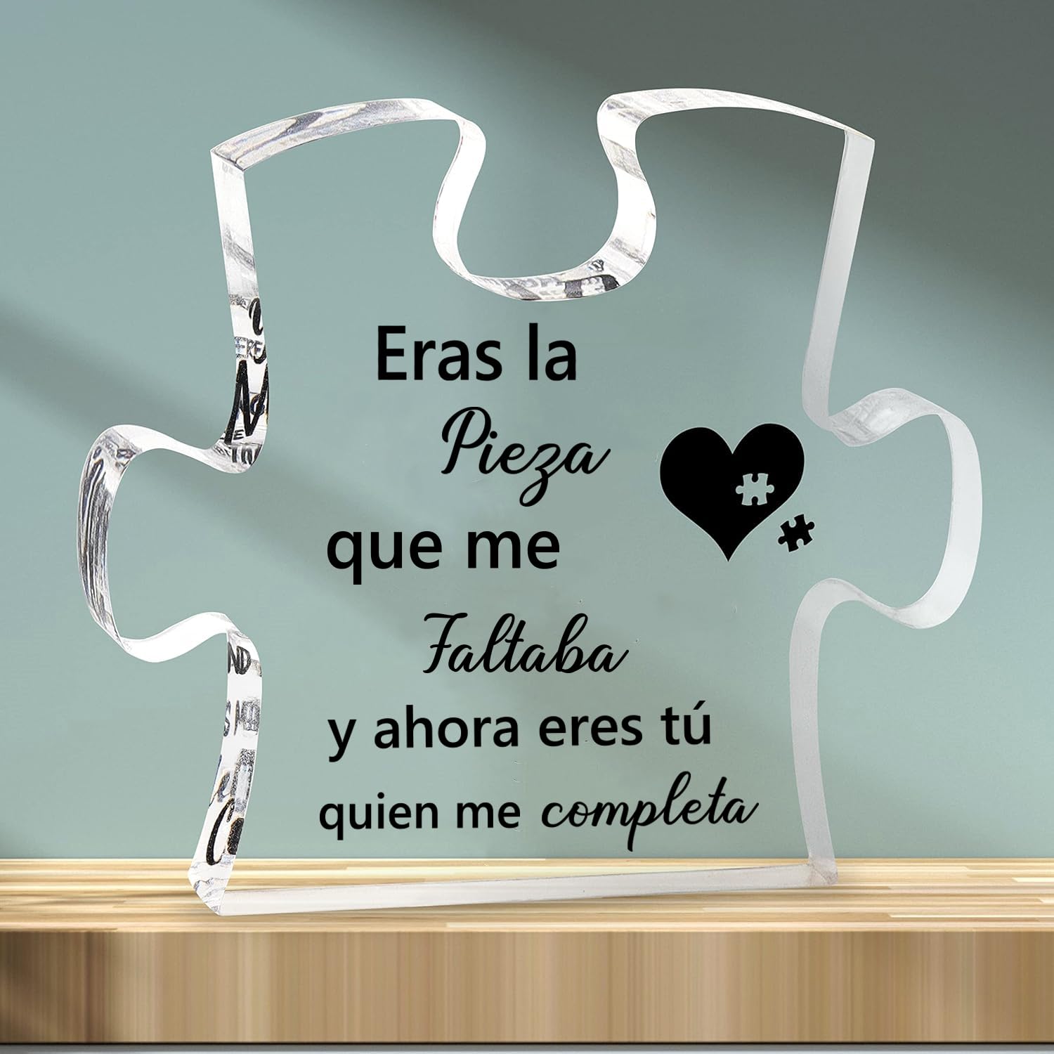 FANAOREN San Valentin Regalos Mujer Hombre, Regalo Pareja, Placa Acrílica en Forma de Puzzle, Regalo Aniversario Pareja, Regalos Navidad, Regalo Novia Novio Esposa Esposo Enamorados