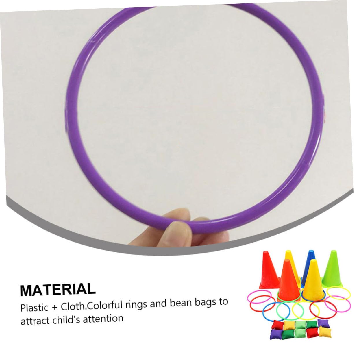 Gioco di Lancio Anelli per Bambini Set 1, Plastico Colorato | Giochi in Famiglia, Design Allegro, Attività Ricreative per Ragazzi e Ragazze Colore Casuale
