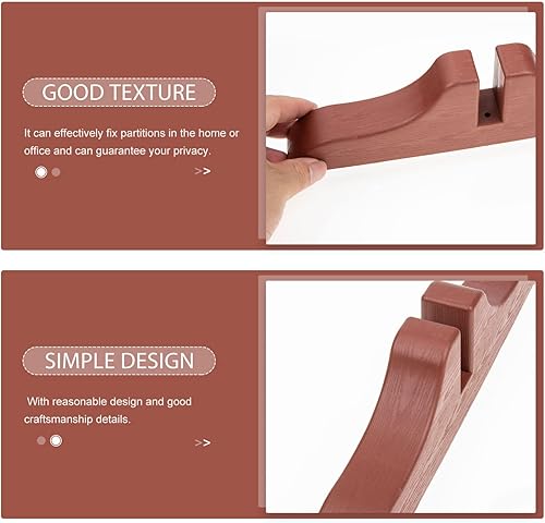 Miniatura 4 de DOITOOL 2 soportes plegables para divisor de habitación, pies de panel de pantalla, soporte divisor de habitación de madera, base de división de