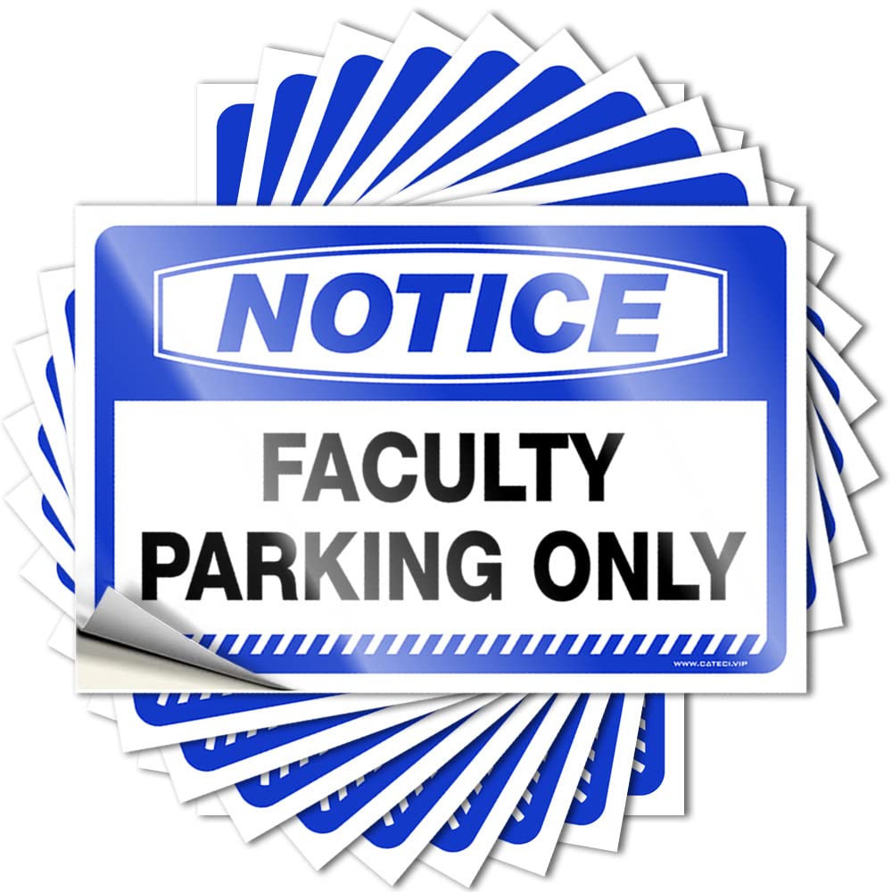 Bumper Vintage Outdoor Decor Microfiber Love Water Notice Faculty Parking Only - Scratch Resistant Stickers(12X18CM)