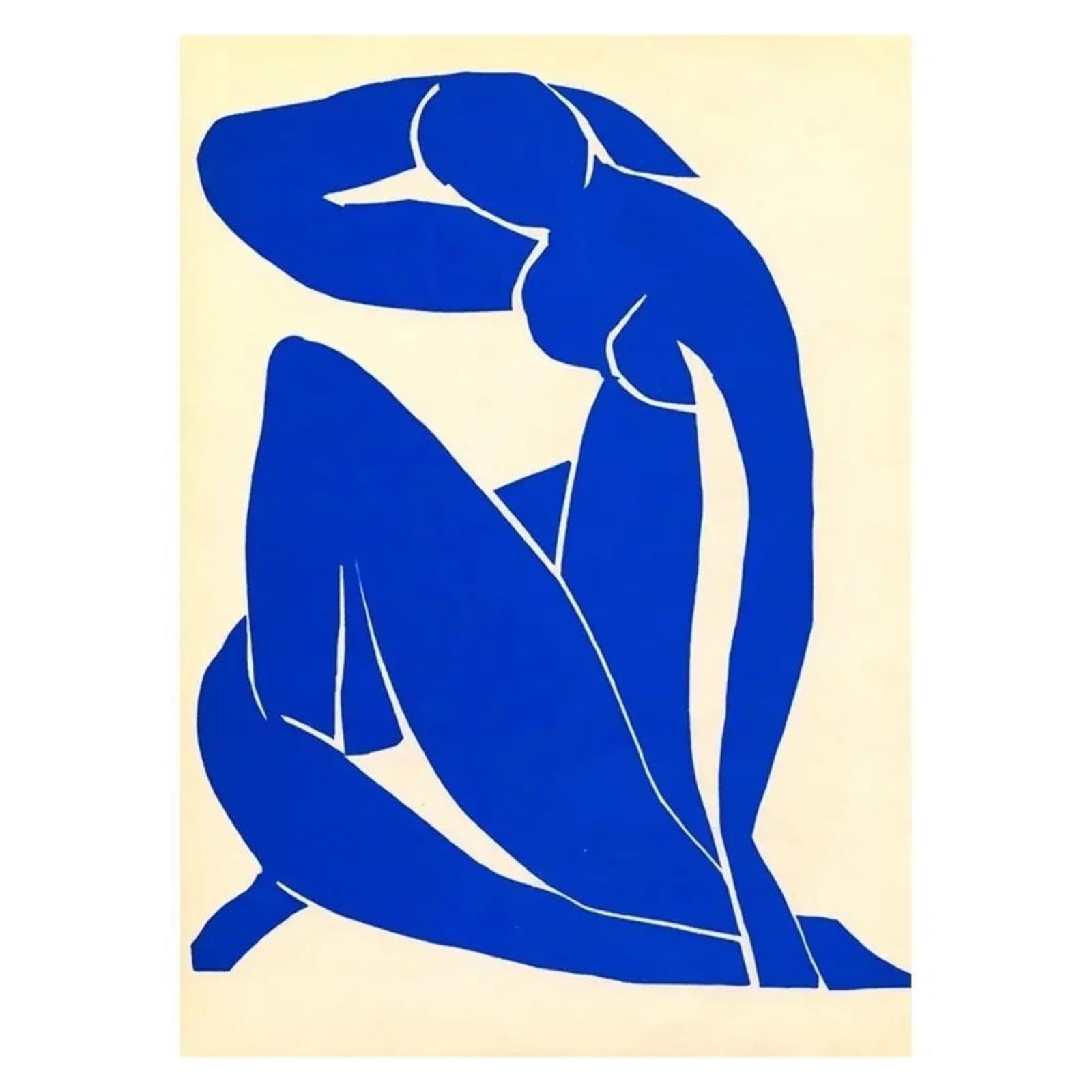 Byambd Girls A Esthetic Pictures Bstract Blue Posters Prints Wall Rt Canvas Painting Pictures Living Room Home Decor Frameless(,30X40cm)