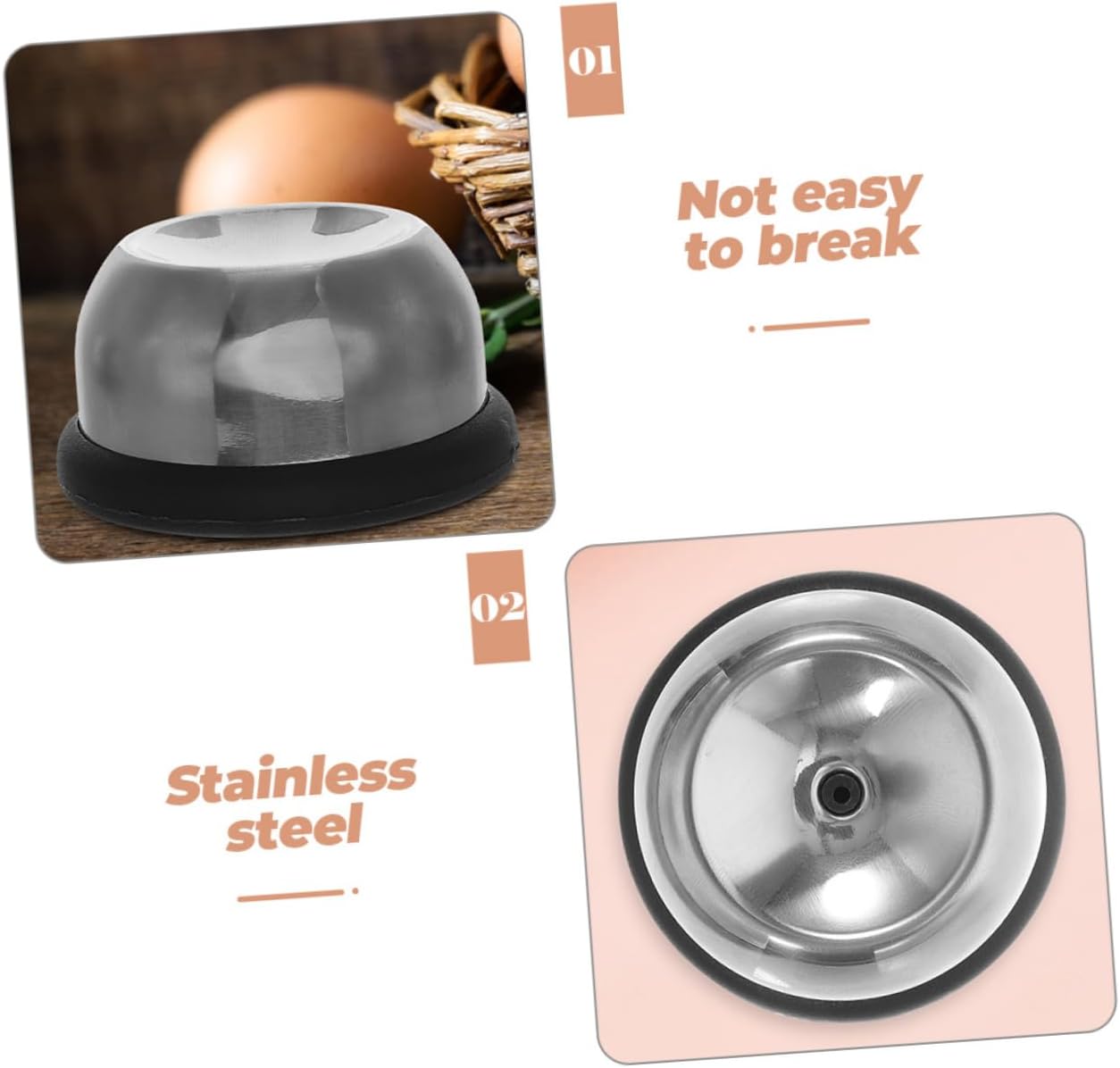 2pcs Egg Opener Egg Punchers for Restaurant Hole Separator for Pasture Stainless Steel Punchers