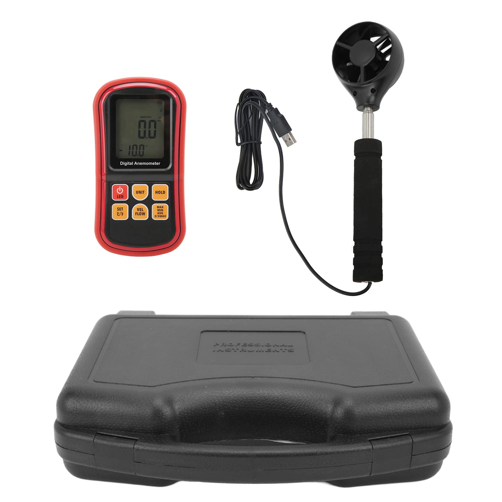 8909 Bardzo Dokładny Tester Prędkości Wiatru Ręczny Cyfrowy Anemometr do żeglarstwa Wędkarstwo Piesze Wędrówki Wiatr Wyświetlana prędkość i prędkość