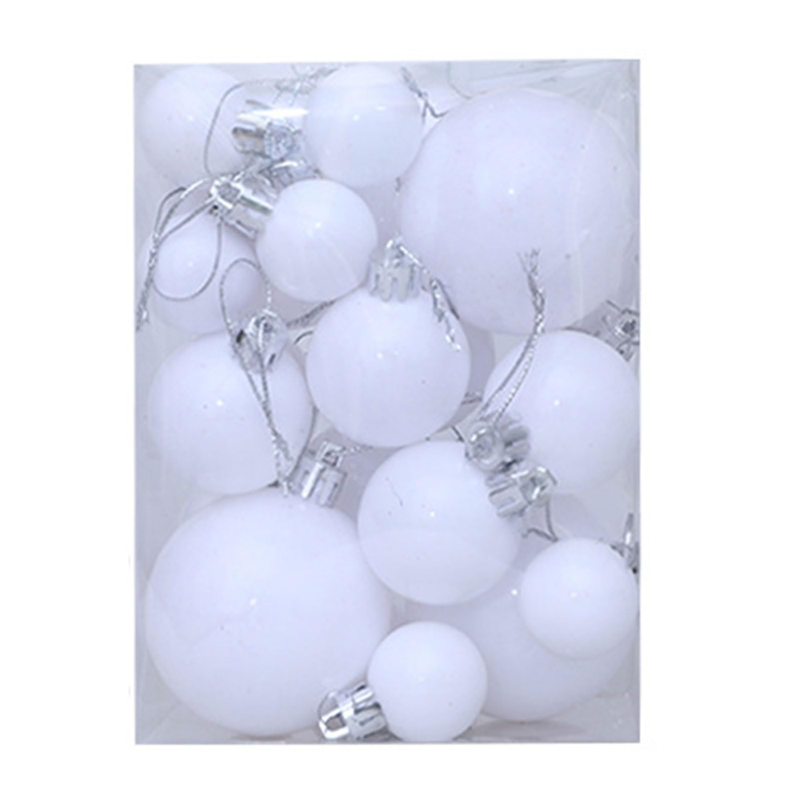 Whoasyst 24Pcs Colorful Christmas Ball Decorations Shatterproof Decorative Baubles Ornament for Christmas Tree Mantels Macaron Color Ornamentation