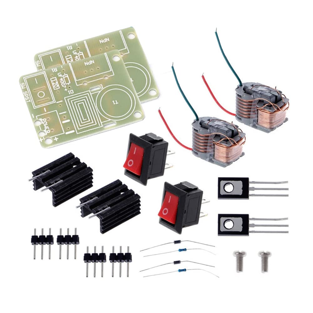 Produktbild von Oxxggkao Lichtbogen-Zündspulen-Kit – 15 KV, 92 % Effizienz, Eingang 3,7–12 V, Hochfrequenz-Inverter – Für Zündsysteme, Laborexperimente & Industrielle Hochspannungsanwendungen – Hitzebeständig Von -20 Bis 85 °C