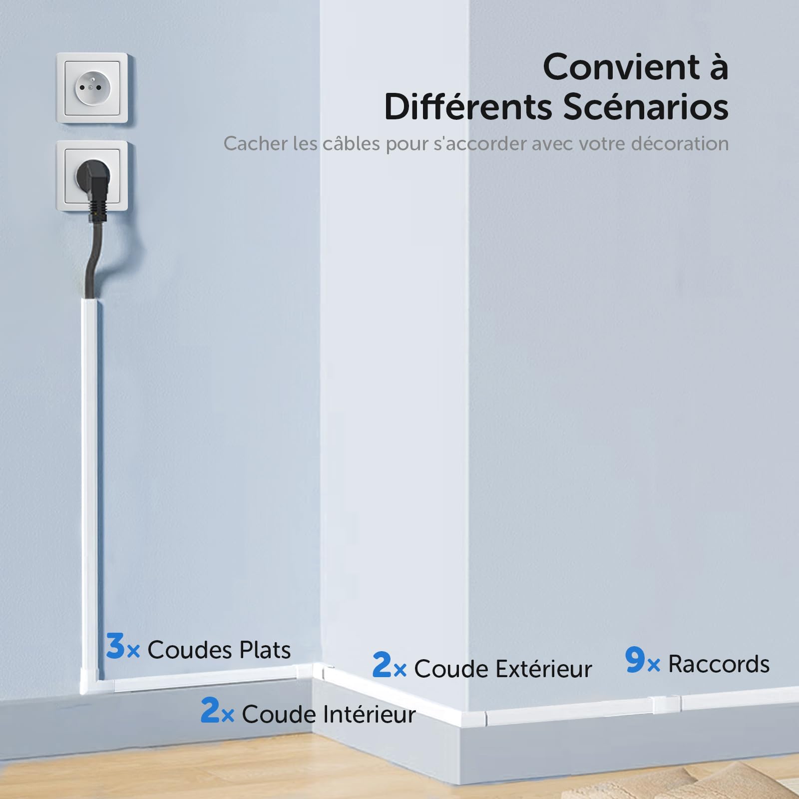 Roon Goulotte Cache-Câbles Pour Cacher Les Alientations, Haut