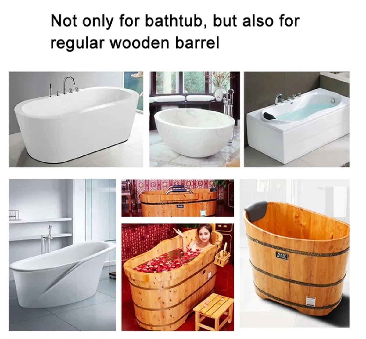 DOCIM Bandeja de Caddy de bañera de bambú, Bandeja de Caddy de bañera de bañera de bambú de Madera con Lados Extensibles construidos,Natural,Single Box