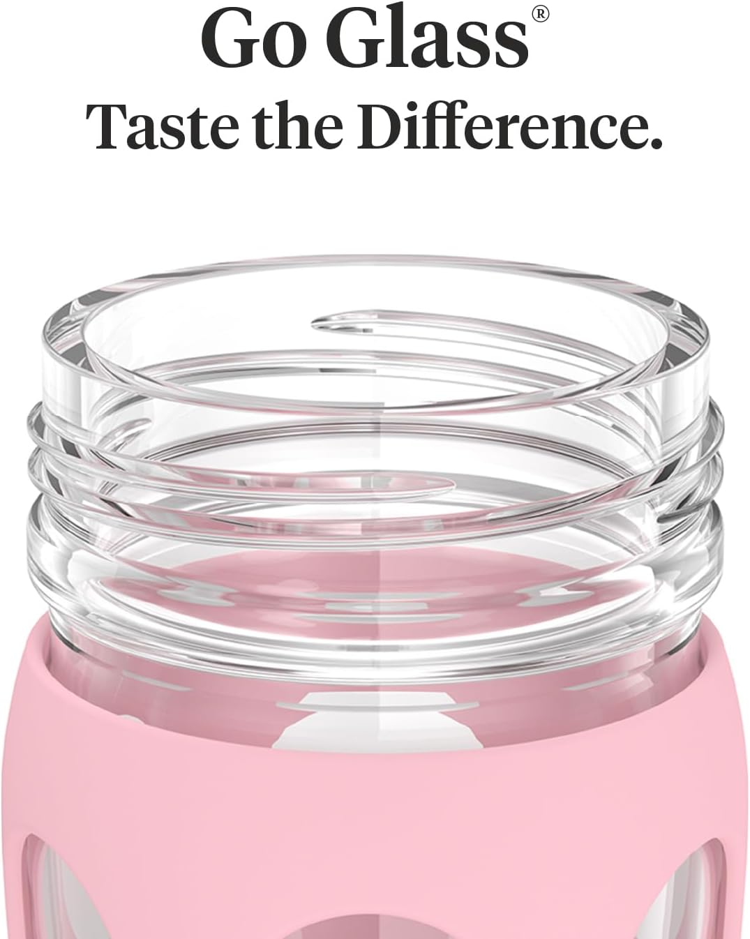 Lifefactory 12-Ounce Glass Water Bottle with Active Flip Cap and Protective Silicone Sleeve, Desert Rose - Image 3