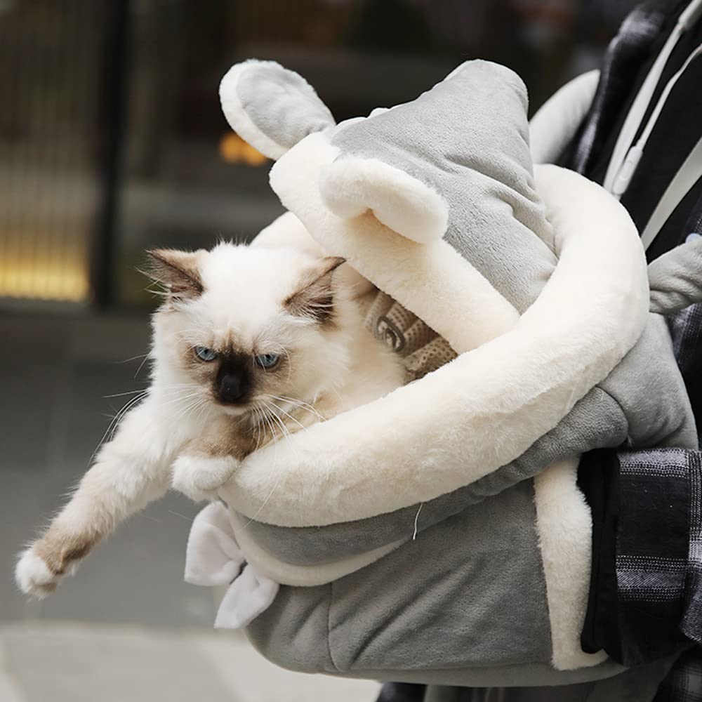 MENG Zaino per Trasportino per Animali Domestici, Zaino per Animali Domestici Head out, Borsa da Viaggio Zaino per Gatti Facile da Montare per Cani da Viaggio, Escursionismo, Uso Esterno
