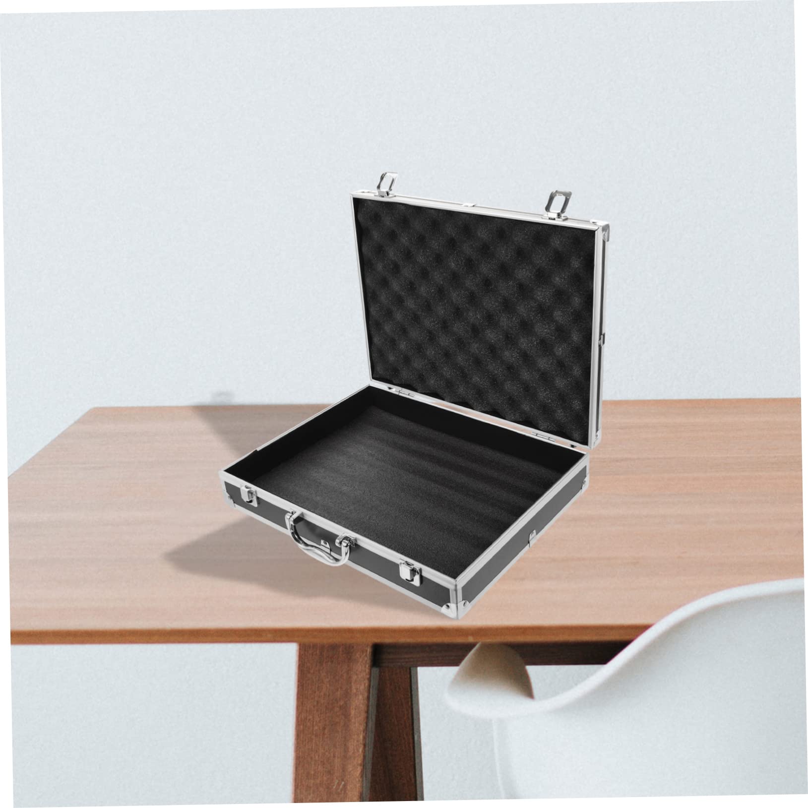 Ciieeo Werkzeugkasten Hartschalen-aktenkoffer Aus Aluminium Make-up-organizer Aus Legierung Notebook-aktentasche Versiegelter Behälter Notfallset-box Metall Flanell Schaumkissen Fräulein