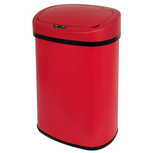 Cubo de basura automático de cocina de 13 galones de basura con tapa cubo de basura automático sin contacto con sensor de acero inoxidable para el