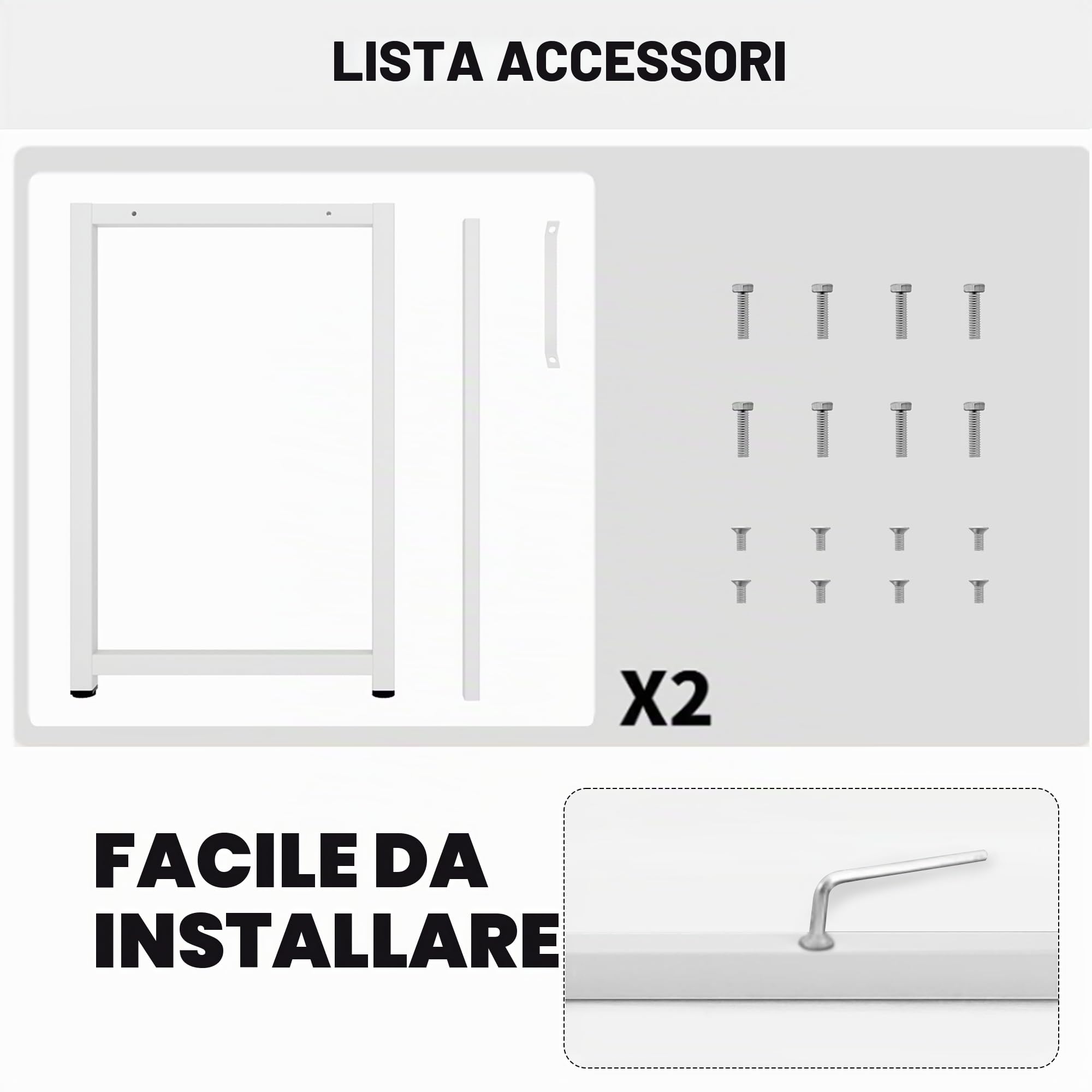 soges Scrivania 100 x 50 cm, scrivania per computer portatile, tavolo da lavoro, scrivania in legno, stabile e durevole, per casa e ufficio, bianco
