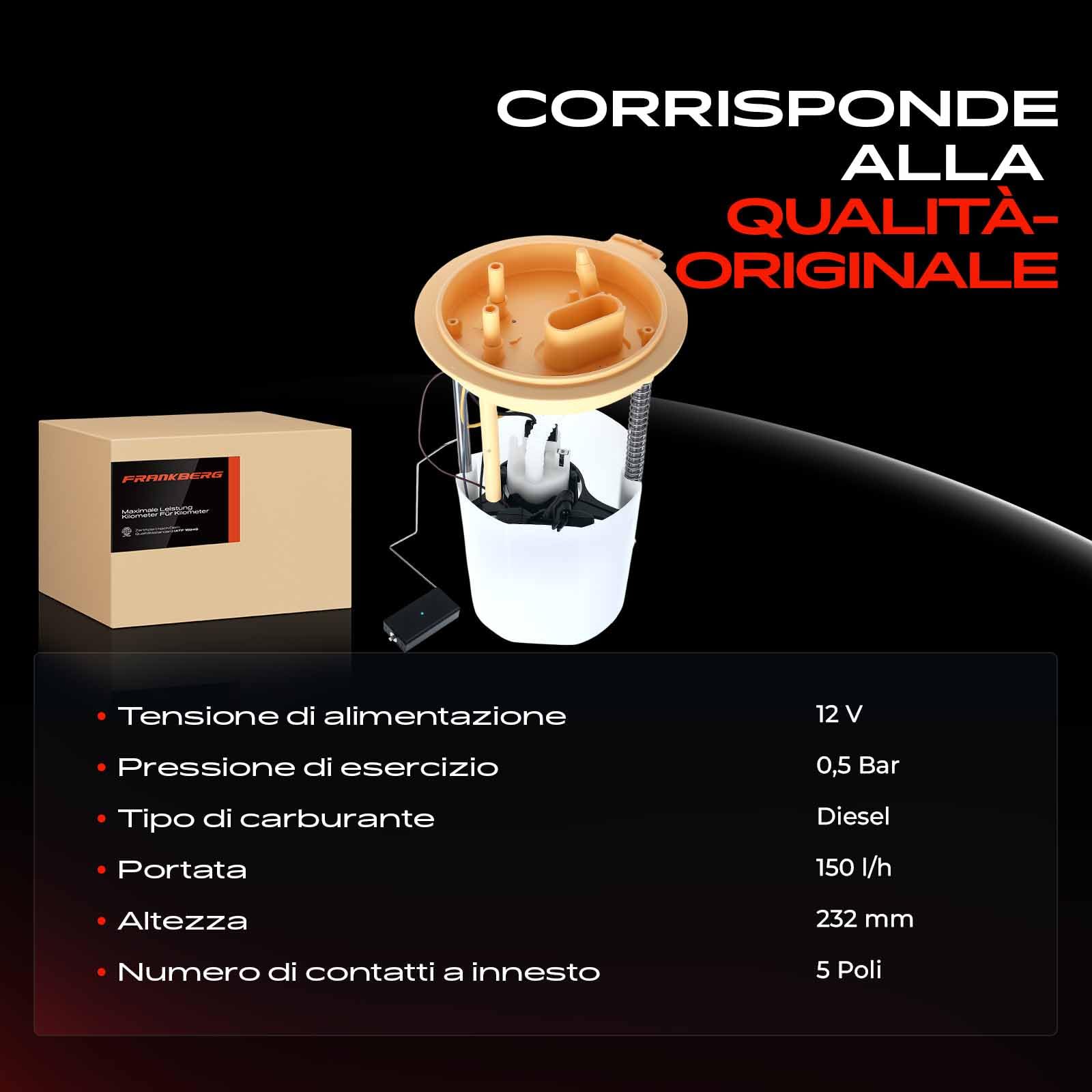 Frankberg Pompa del carburante pompa del diesel modulo dell'unità di