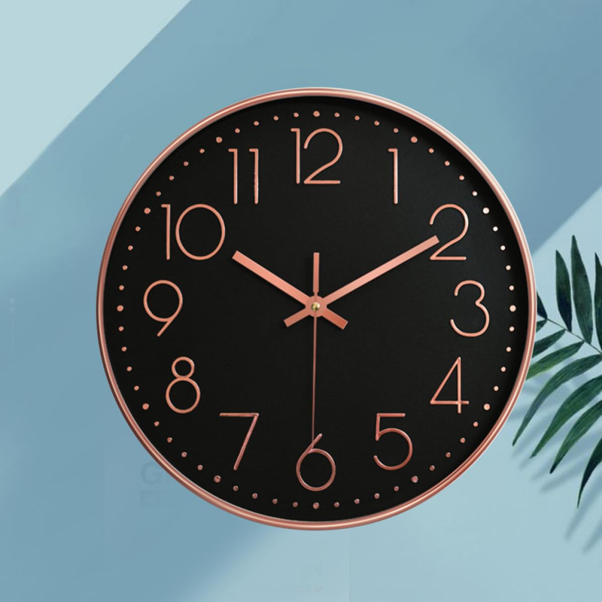 Didiseaon Reloj de Pared Digital Moderno Negro de PVC y Vidrio, Silencioso