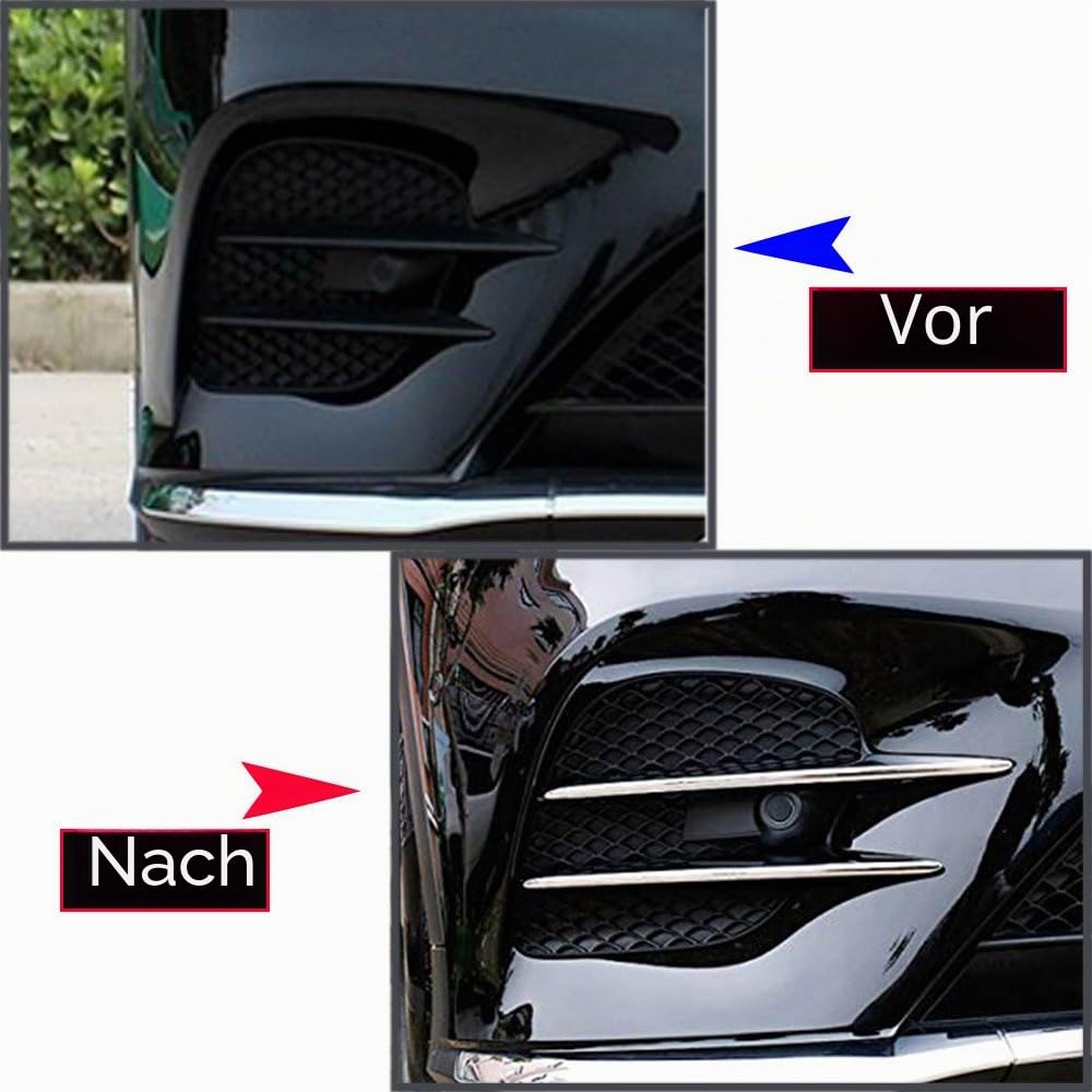 ABS-Lufteinlassgitter/Kühlergrill mit Chromleisten, Autozubehör, für Mercedes Benz GLC, 4 Stück