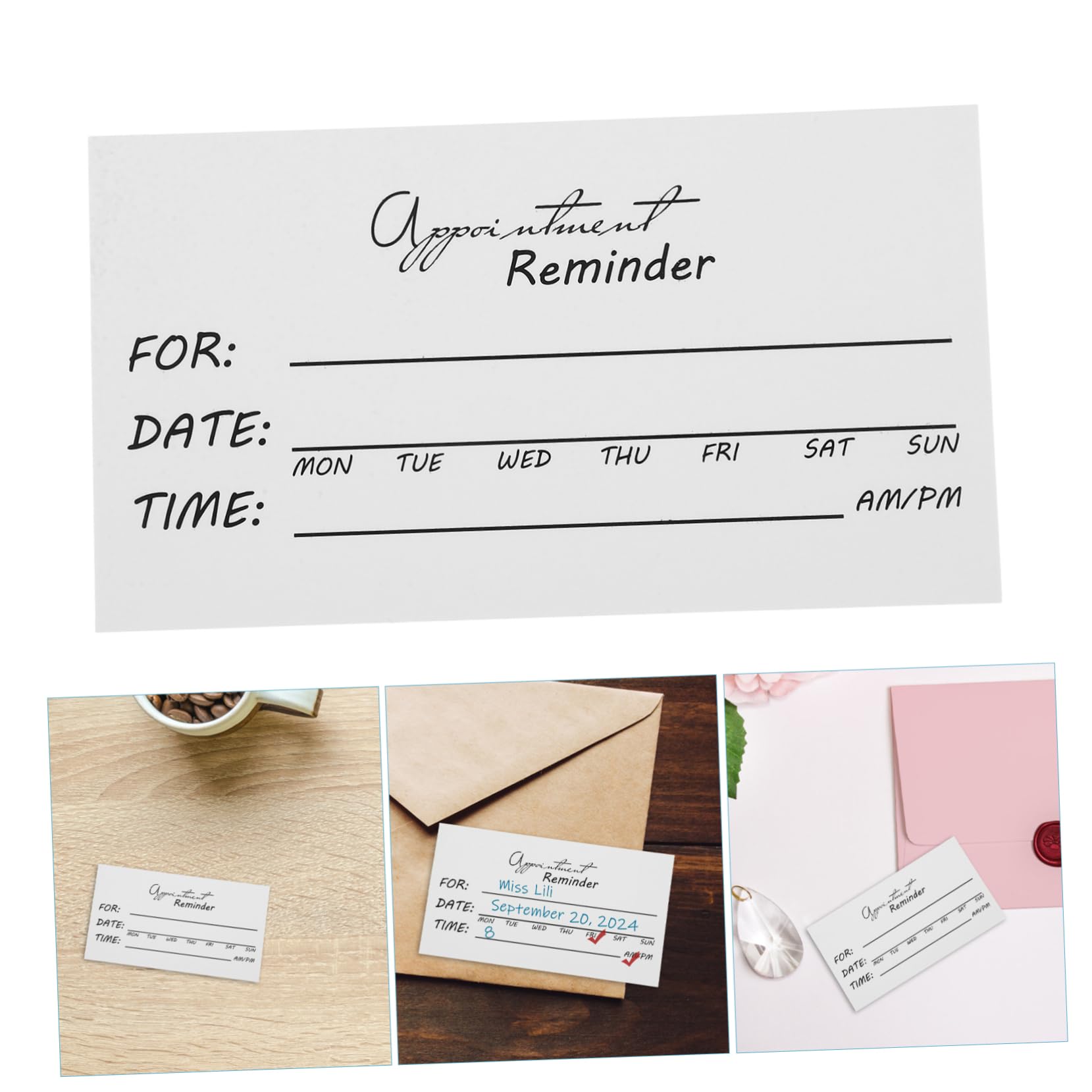 SEWACC 250stücke Appointment Reminder Cards Weiße Karten Zum Beschriften Elegantes Design Für Hochzeiten Und Veranstaltungen Reißfestes Papier Für Angenehmes Schreiben Vielseitig