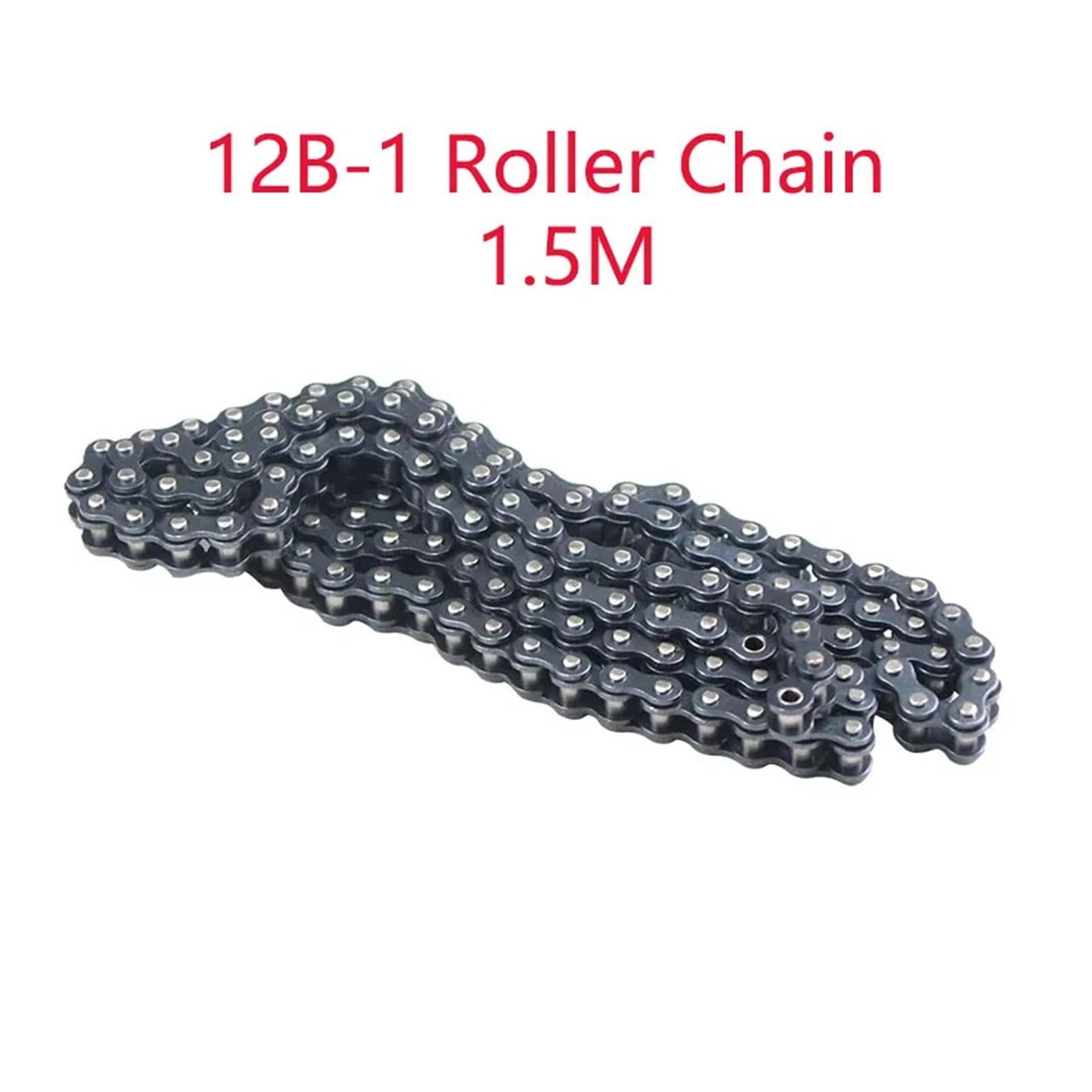 Cadena de rodillos 12B-1, paso 1,5 m y 19,05 mm con eslabones conectores