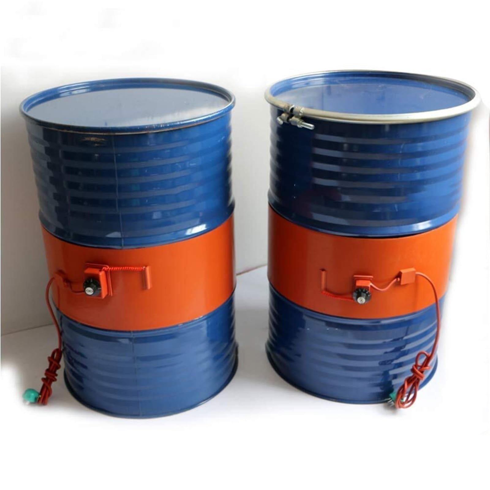 Fassheizband, Anpassbare 55 Gallon Silikon Heizhulle mit Thermostat, Gastank Beheizung zur Viskositatskontrolle und Frostschutz Gerat(Rotary button,D)