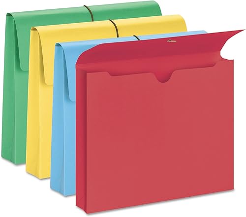 Miniatura 2 de Smead 77251 - Cartera Exp de 2 pulgadas con cordón elástico, color azul, verde, rojo, amarillo, 50 cajas