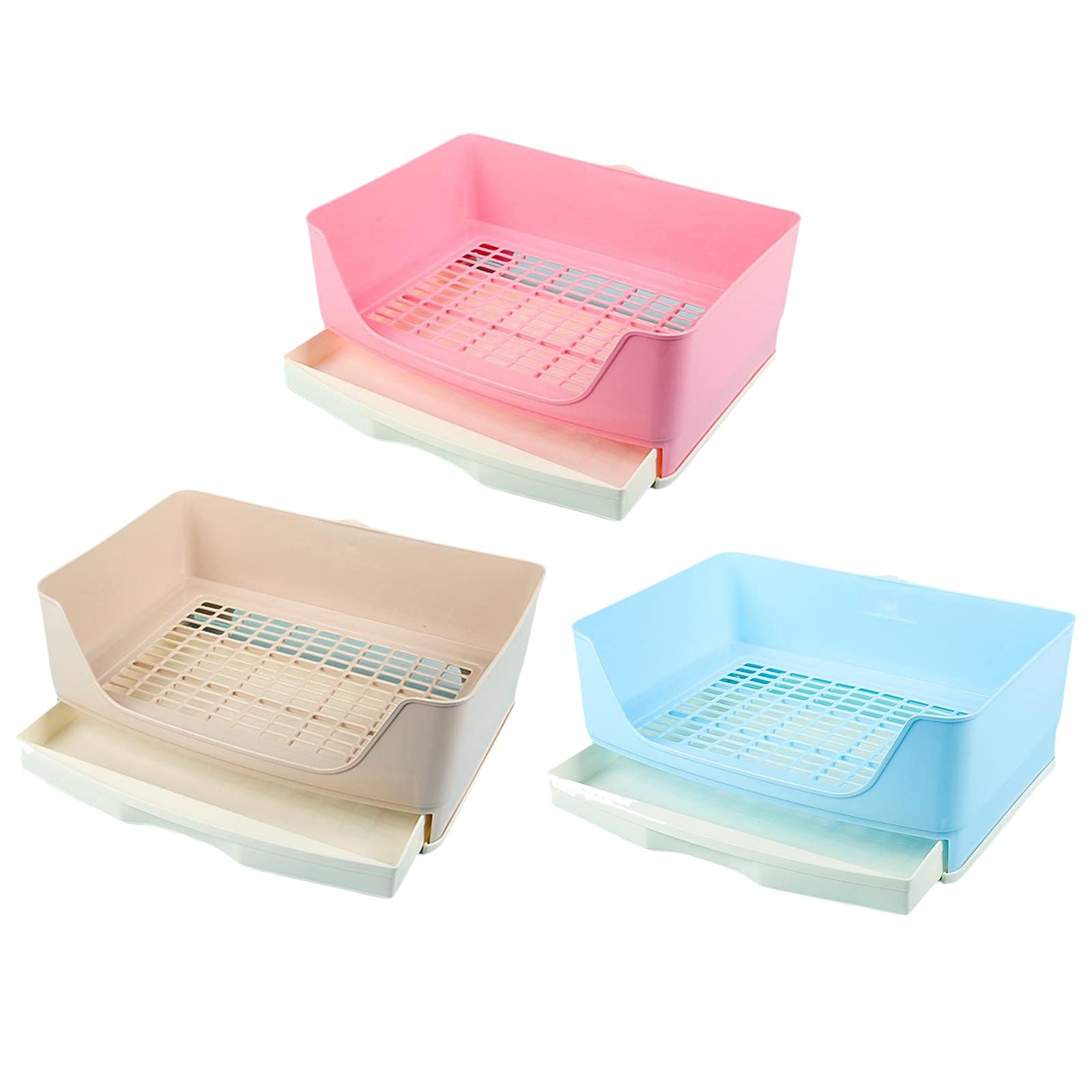 Lettiera per Gatti Grande Coniglio Toilette Toiler Trainer Vasto Vassoio angolare Tray Tray con cassetto Pan per Animali Domestici per Adulti Hamster Guinea Pig Ferret Bunny Toilette Gatto