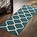 Maples Rugs Rebecca Contemporary Kitchen Non Skid Area Rug [Made in USA], 3pc Accent Set, Teal/Sand