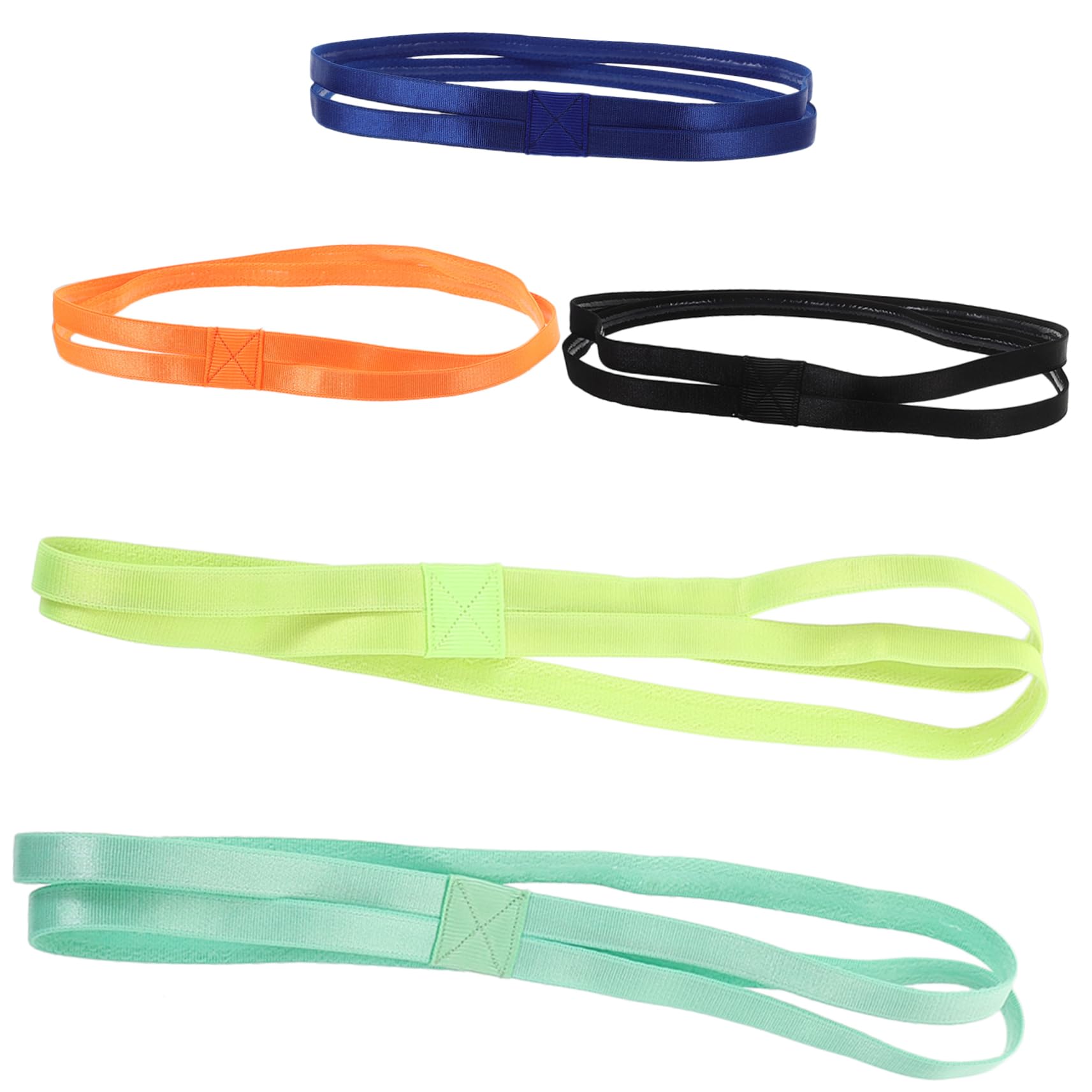 ibasenice Teiliges Yoga Stirnband rutschfeste Sport Haarbänder Bunten Farben Für Damen Und Herren Atmungsaktive Und Elastische Fitness Stirnbänder Für Workout Und Stücke * 2