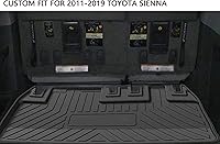 Vista 2 de Alfombrilla de carga Sienna - Compatible con Toyota Sienna 2011-2019, forros de carga trasera para todo tipo de clima, bandeja para maletero