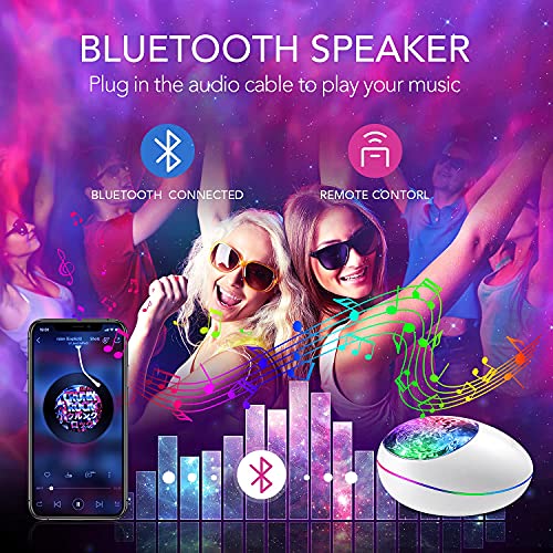 One Fire Galaxy Projector Star Projector Galaxy Light, 16 Color Changing+White Noise Sky Light Projector For Bedroom, Bluetooth Speaker Star Night Light Projector, Galaxy Light Projector For Bedroom #TOP2