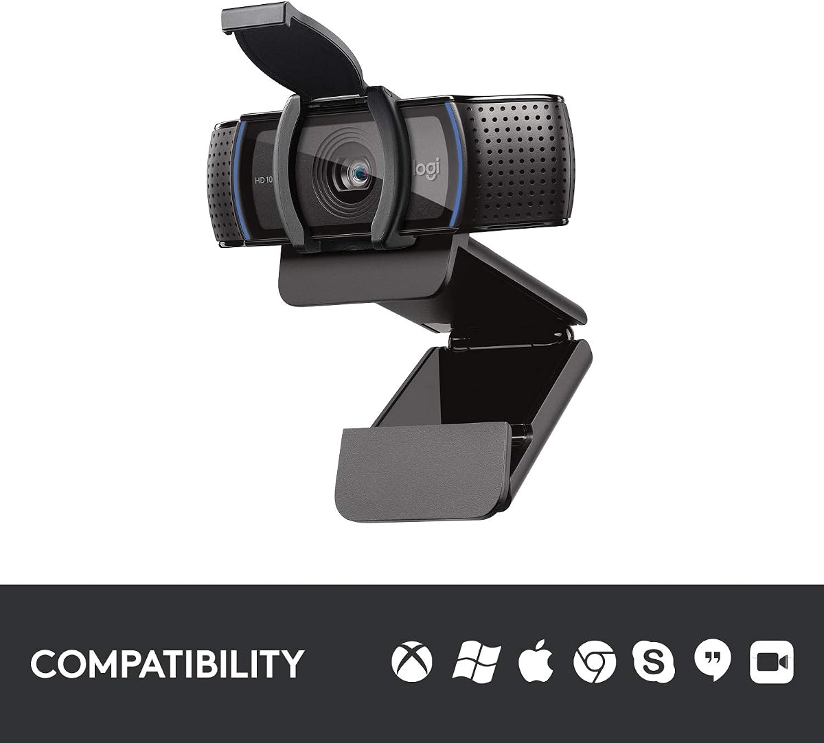 Logitech C920x HD Pro PC Webcam Full 1080p/30fps Video - Black view 4