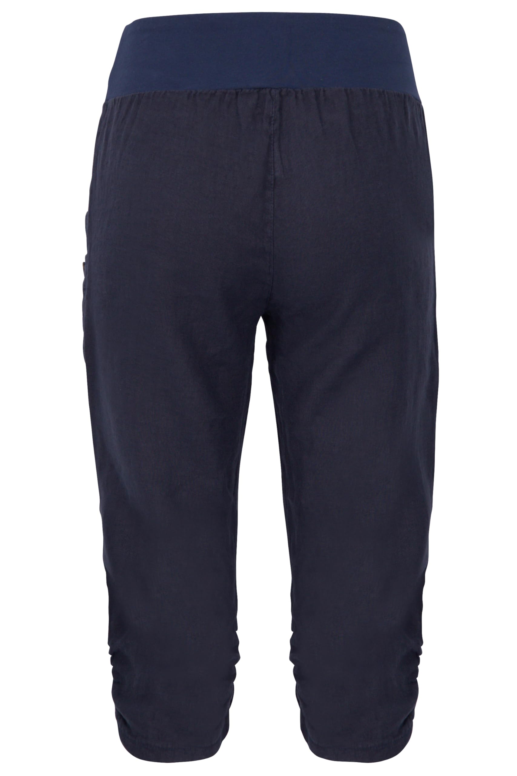Malito Mujer Pantalones de Lino Pantalones de Ocio Colores Liso 7988