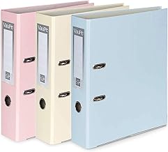 OFFICE CENTRE 3 x Pastel A4 75mm Lever Arch Folders Large Document Storage Files 500 Sheets Capacity