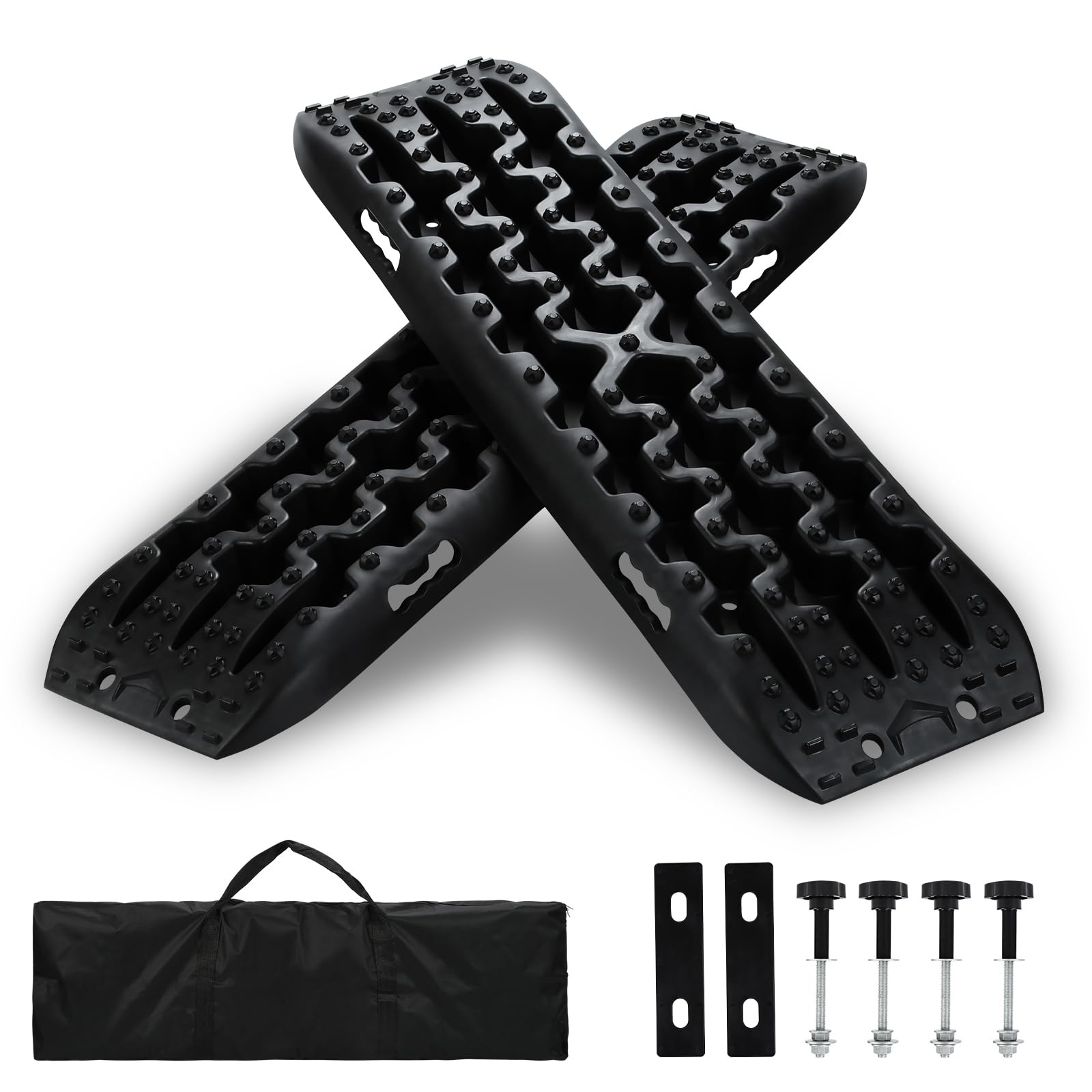 Board Offroad Tracks Ayuda de tracción para autocaravana, láminas de arena, plástico, alfombrilla para todoterreno, caravana, camión, 2 piezas