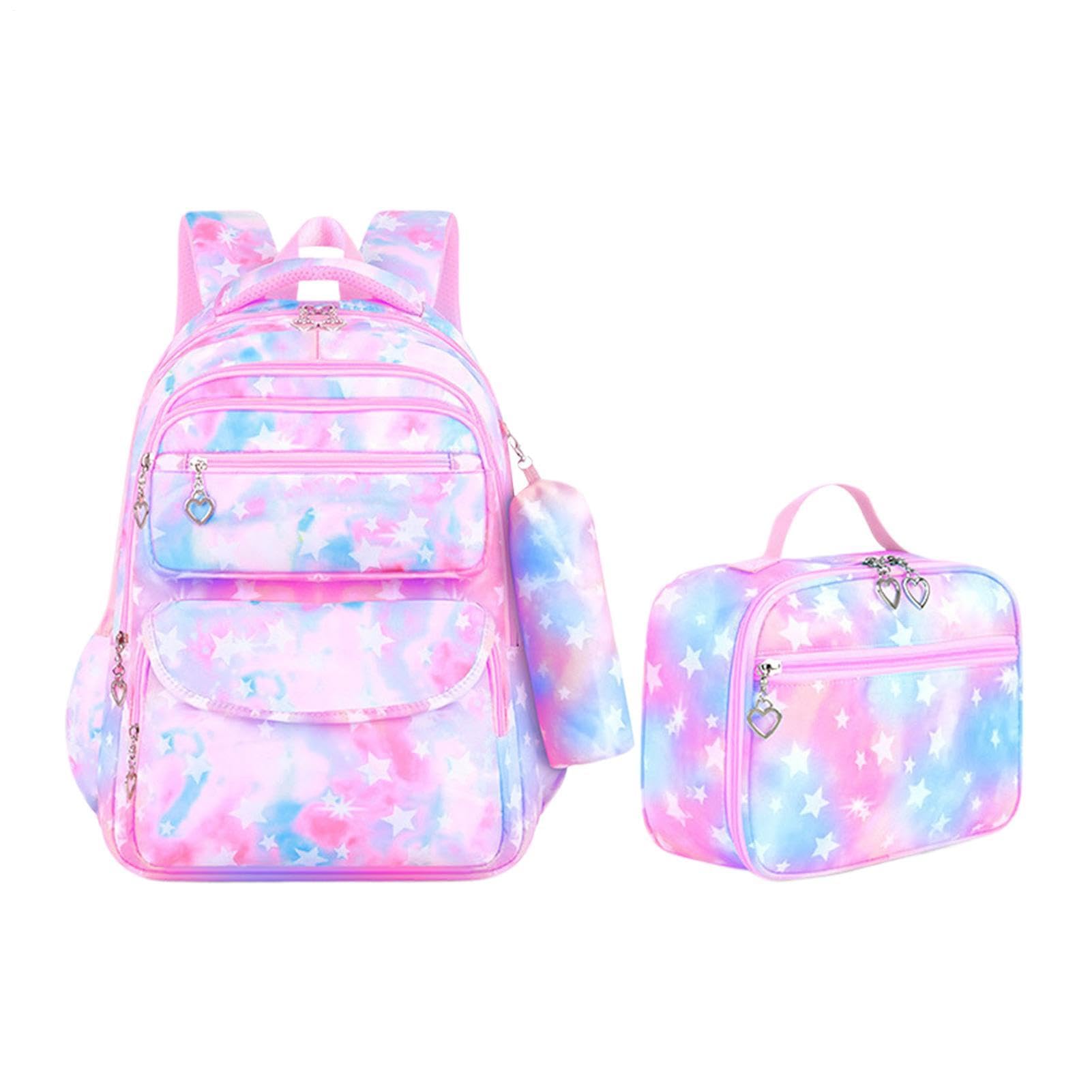 Zaino scolastico per ragazze Zaino Tote Grande Impermeabile Ed Ergonomico | Zaino Rientro A Scuola Tote, Scuole Medie, Elementari, Asilo, Pranzo, Borsellino e Bagaglio da Via