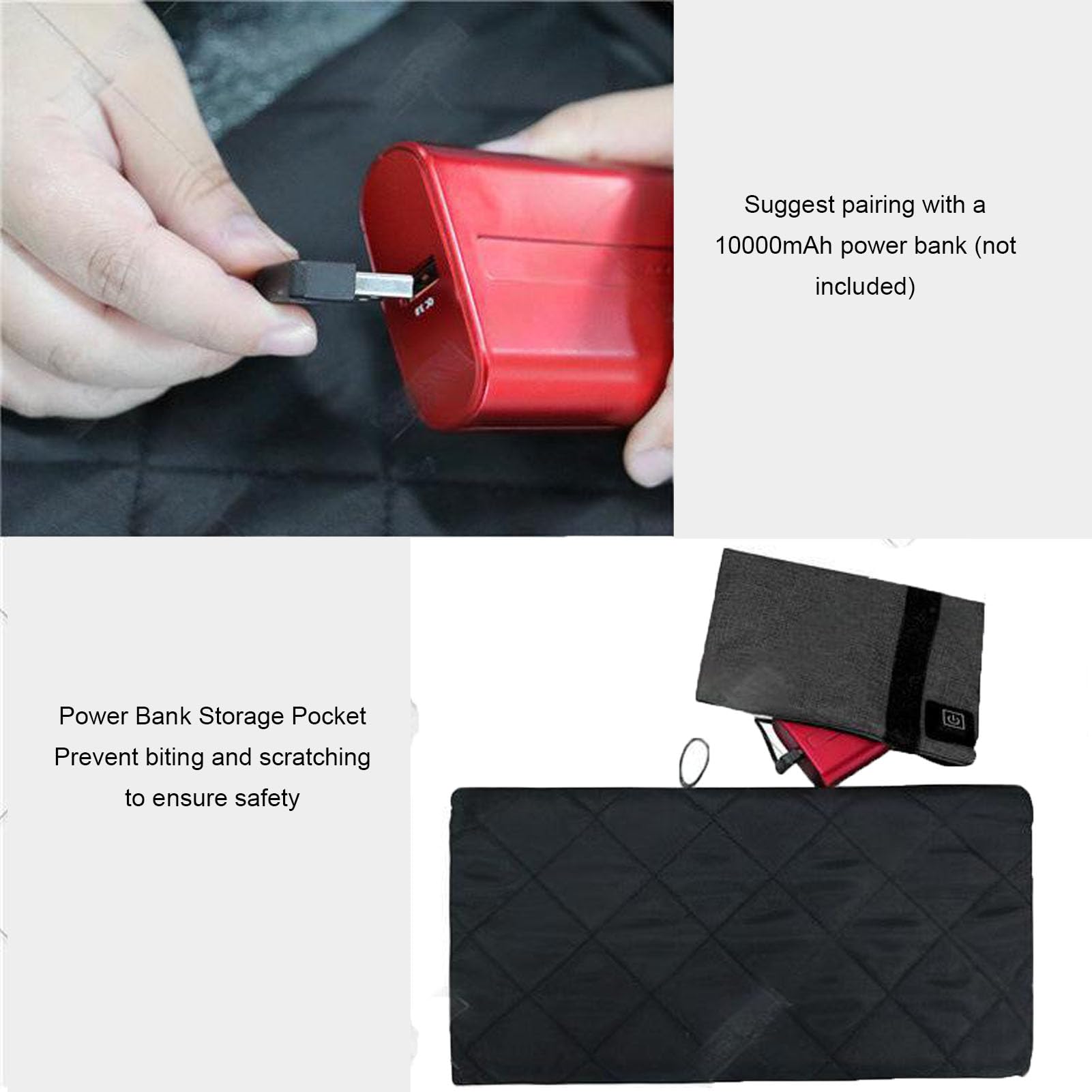 Transporter dla Zwierząt, Podgrzewany Transporter dla Kota z możliwością ładowania Przez USB, ze zdejmowaną poduszką grzewczą i regulowaną regulacją Temperatury, Przenośna, Lekka Torba