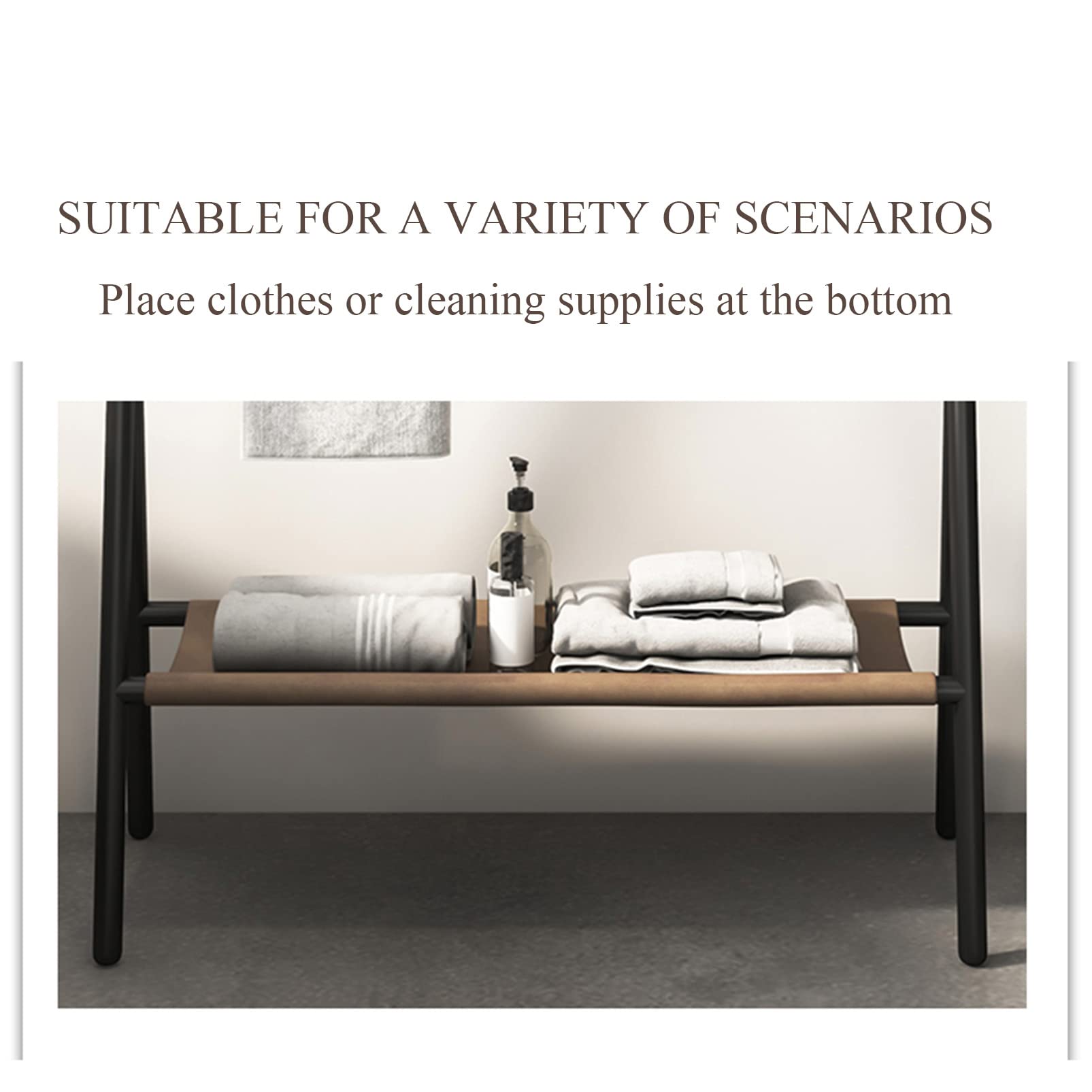 Toallero Independiente de 3 Niveles, Soporte para toallero de Suelo, Soporte para Secado de Toallas de baño con Estante de Almacenamiento Inferior, Estante Junto a la Piscina