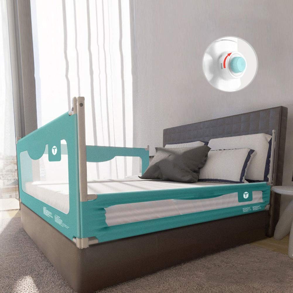 Sponde di Sicurezza per Letto Sponde di Sicurezza per Letto Extra Lunghe per Convertibili, 4 Colori (1 Confezione) (Colore: Verde, Dimensioni: 1,8 m)