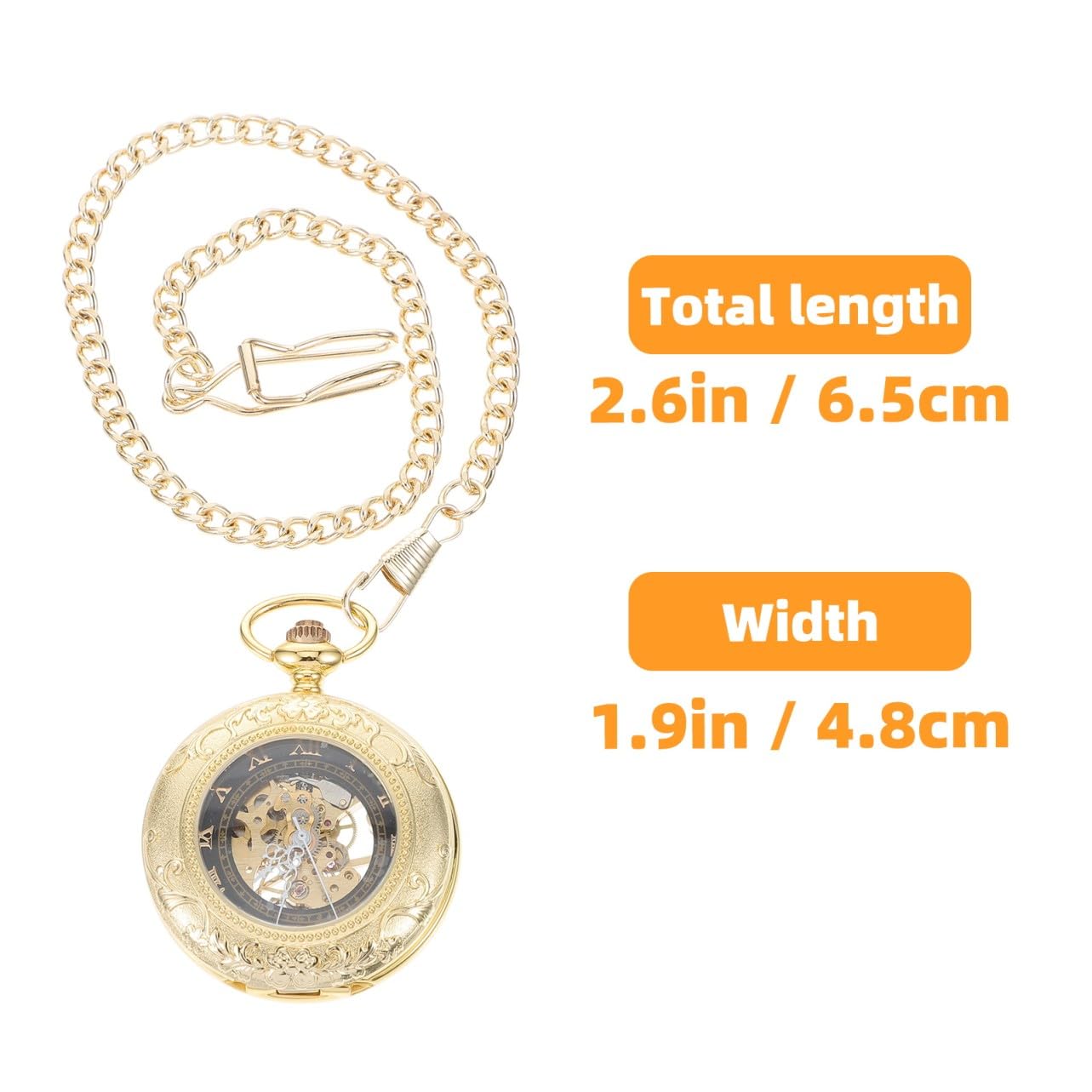 COLLBATH Montre De Poche Vintage Steampunk pour Homme avec Chiffres Romains Idéale pour Un Anniversaire Ou Un Mariage