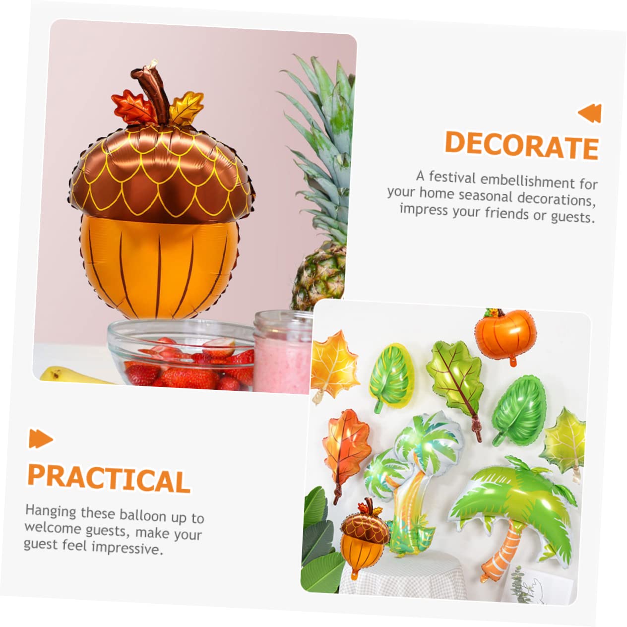 Kit di decorazioni per feste autunnali, palloncini arancioni, bordeaux, marrone, beige, bianchi, con foglie d'acero e zucca, palloncini in lamina per il Ringraziamento, autunno, raccolto, compleanno