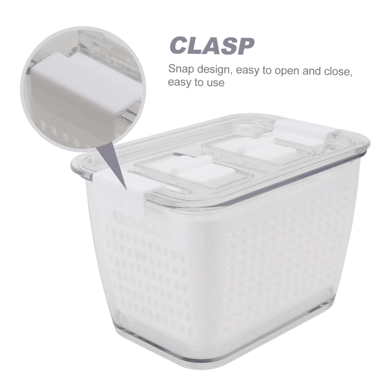 Ipetboom 3piezas Caja de Conservación de Alimentos Frescos para Refrigerador Caja de Almacenamiento de Alimentos Sellado para Frutas y Verduras Material Resistente para Cocina