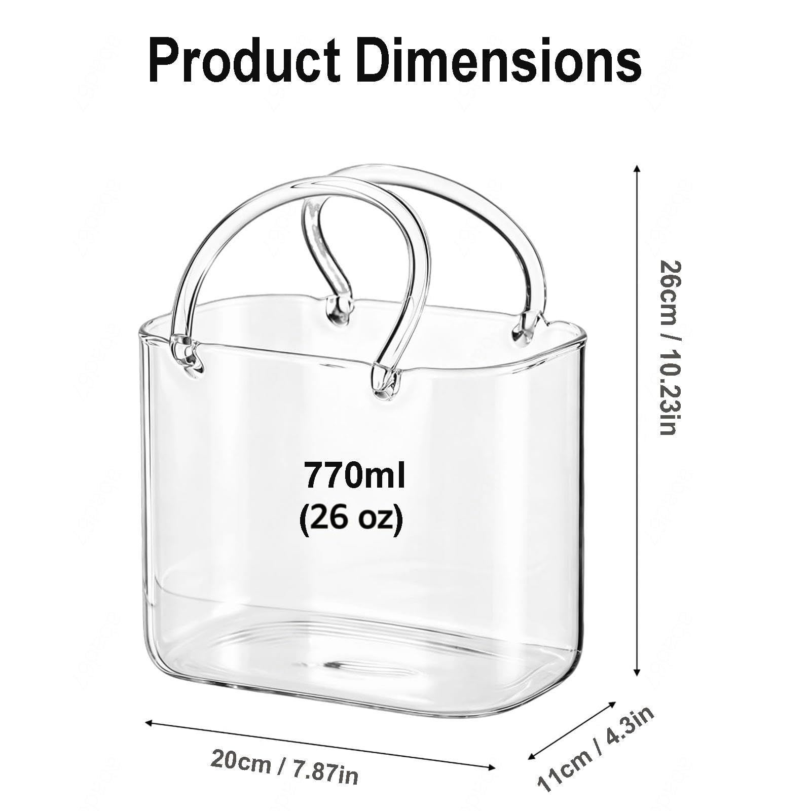 Gläser Handtasche für Getränke Handtaschenbecher mit Strohhalm Handtaschen-Glas für Getränke 2-in-1-Cocktailglas für Cocktails, Saft & Blumen,4pcs